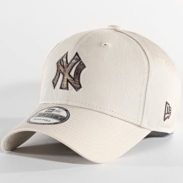  New Era - Casquette 9Forty Check Infill New York Yankees Beige