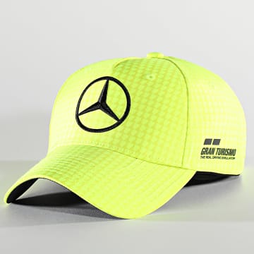 AMG Mercedes - Gorra de conductor de equipo amarillo fluorescente