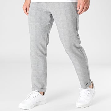  Frilivin - Pantalon A Carreaux Gris Chiné
