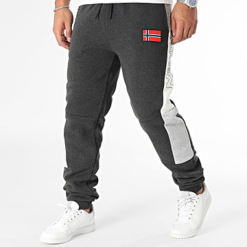Geographical Norway - Pantalon Jogging Magostino Gris Anthracite Chiné