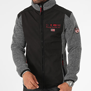  Geographical Norway - Veste Zippée Col Montant Noir Gris