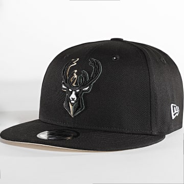  New Era - Casquette Snapback 9Fifty Split Logo Milwaukee Bucks Noir