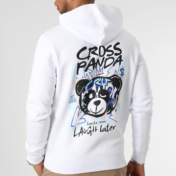  Cross Panda - Sweat Capuche Laugh Later Blanc