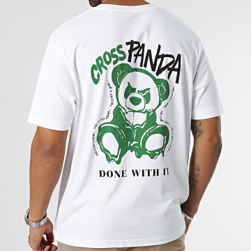 Cross Panda - Done With It Oversize Tee Shirt Large Blanco
