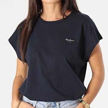 Pepe Jeans - Tee Shirt Femme Bloom Bleu Marine