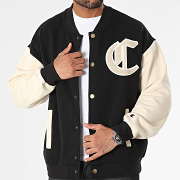 Champion - Giacca Teddy 219091 Nero Beige