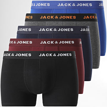 Jack And Jones - Black Friday Boxer Set de 5 Negro Azul Real Burdeos