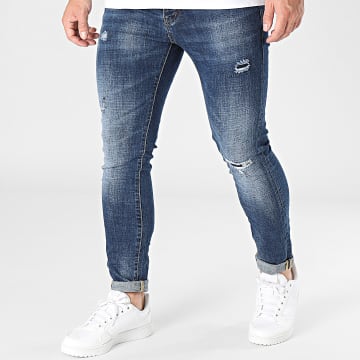 KZR - Jeans skinny in denim blu
