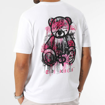 Teddy Yacht Club - Tee Shirt Oversize Large Art Series Dripping Pink White