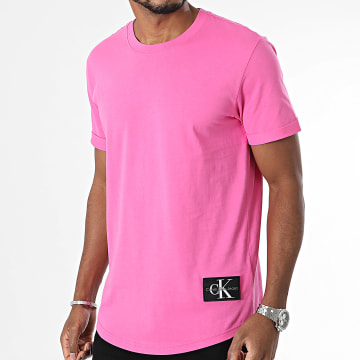 Calvin Klein - Camiseta redonda oversize con escudo 3482 rosa