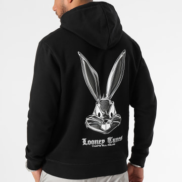 Looney Tunes - Sudadera con capucha Angry Bugs Bunny Chrome Negro
