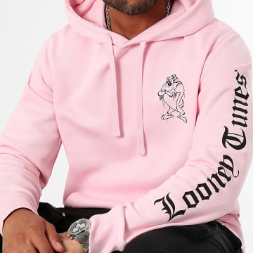 Looney Tunes - Sweat Capuche Sleeves Angry Taz Rose