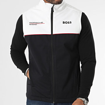 BOSS - Chaqueta sin mangas con cremallera Porsche RP Team 701224879 Negro Blanco