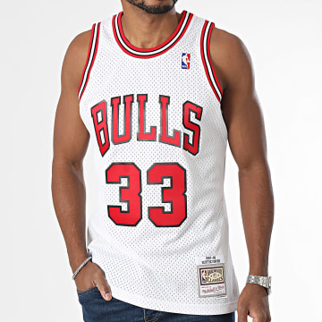 Mitchell and Ness - Chicago Bulls Home Swingman Camiseta de béisbol Scottie Pippen Blanco