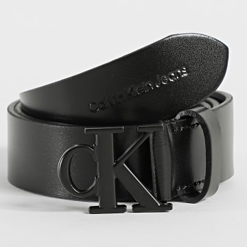 Calvin Klein - Cintura rotonda da donna in pelle mono nero