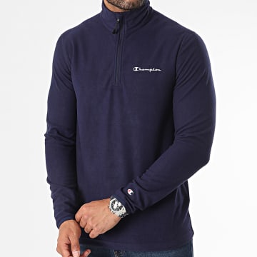 Champion - Felpa in pile con collo a cerniera 216695 blu navy