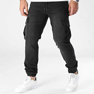 Only And Sons - Pantalon Cargo Jean Weft Noir