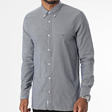 Tommy Hilfiger - Slim Flex Camisa Manga Larga Dobby 3782 Gris