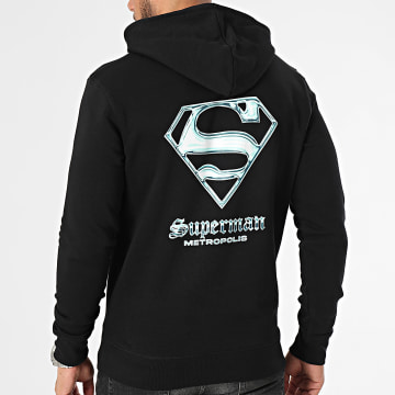 DC Comics - Sudadera con capucha Superman Logo Negro