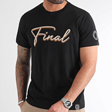 Final Club - Camiseta Bordado 3D Firma 1122 Negro