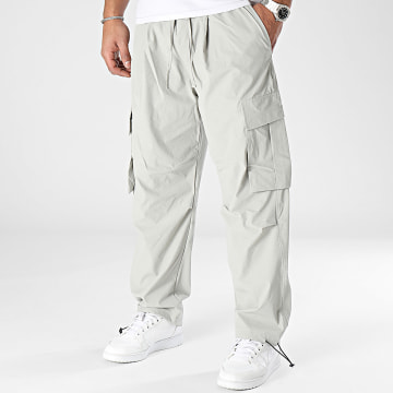 Frilivin - Pantalones cargo gris claro