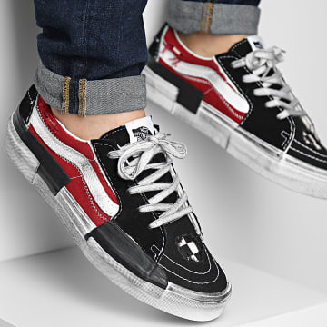 Vans - Baskets Sk8 Low Reconstruct 9QS4581 Stressed Check Negro Rojo
