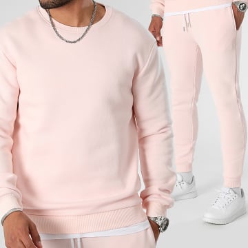 LBO - Set Felpa girocollo e pantaloni da jogging 3145 rosa