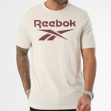  Reebok - Tee Shirt Big Stacked Logo Beige