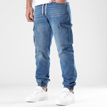 LBO - Jogger Pant Relaxed Fit Cargo Jeans 3175 Blauw Denim