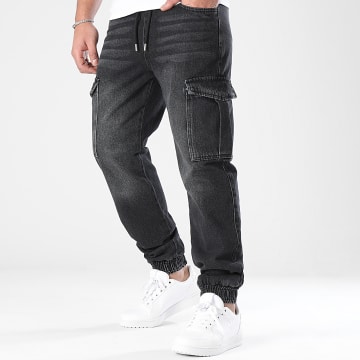 LBO - Jogger Pant Relaxed Fit Cargo Jeans 3176 Denim Nero