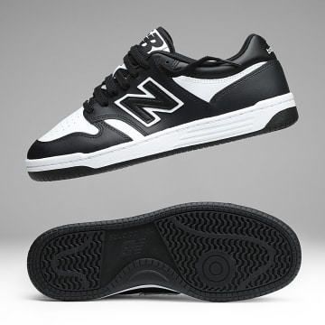 New Balance - Baskets BB480LBA Black White