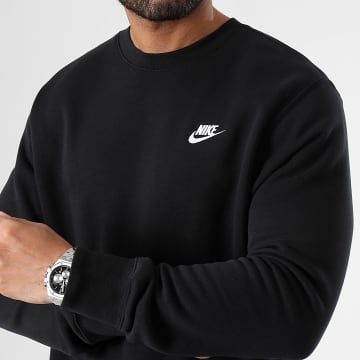 Nike - Sudadera con cuello redondo Sportswear Club Fleece Negro