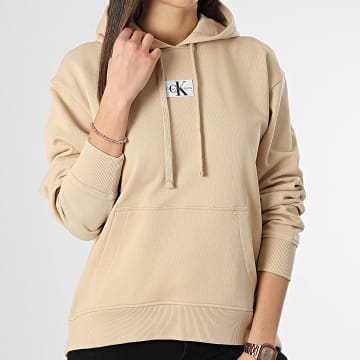 Calvin Klein - Sudadera con capucha para mujer 2539 Beige