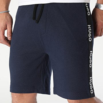 HUGO - Pantalones cortos deportivos a rayas con logotipo 50496996 Azul marino