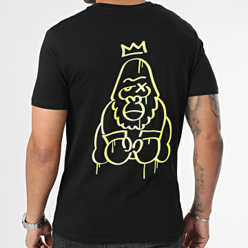 Sale Môme Paris - Camiseta Gorilla King Negro Amarillo Fluorescente