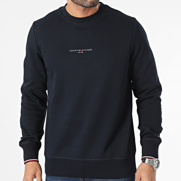 Tommy Hilfiger - Tommy Logo Sudadera cuello redondo 3639 Azul Marino