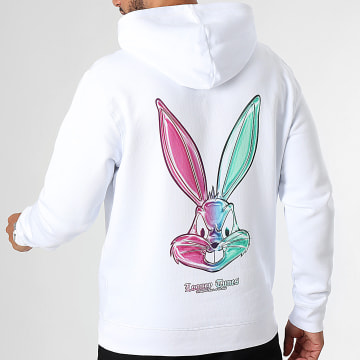  Looney Tunes - Sweat Capuche Angry Bugs Bunny Chrome Color Violet Green Blanc