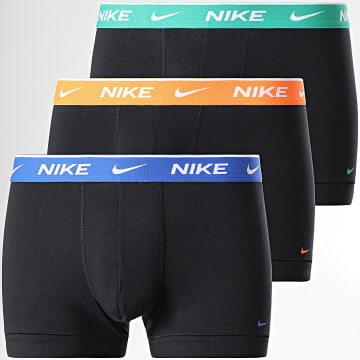 Nike - Lot De 3 Boxers KE1008 Noir Bleu Roi Orange Vert