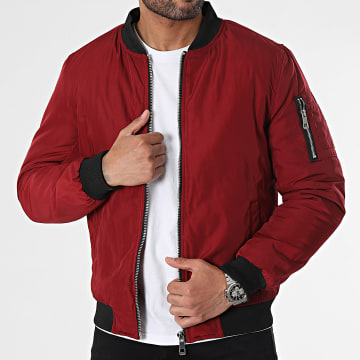 Kymaxx - Giacca bomber bordeaux