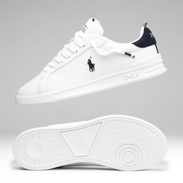 Polo Ralph Lauren - Sneakers Heritage Court II Bianco Blu Navy Rosso