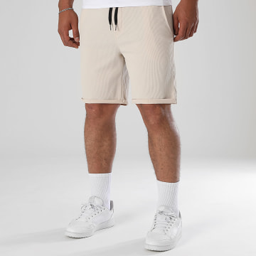 LBO - Short Avec Revers Texturé Waffle 0770 Beige