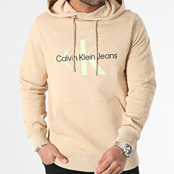 Calvin Klein - Felpa con cappuccio 0805 Cammello chiaro