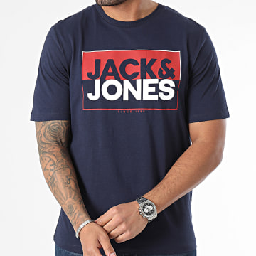 Jack And Jones - Tee Shirt Box Bleu Marine