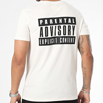  Parental Advisory - Tee Shirt Big Back Logo Beige Noir