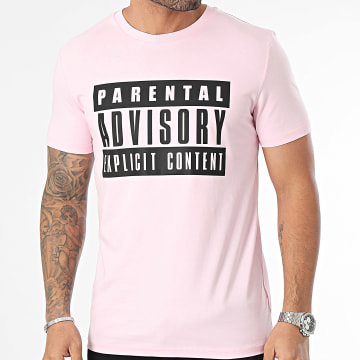  Parental Advisory - Tee Shirt Big Front Logo Rose Noir