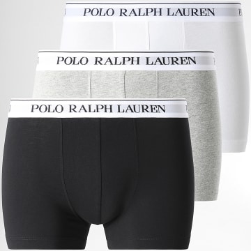 Polo Ralph Lauren - Juego de 3 calzoncillos bóxer negro blanco brezo gris