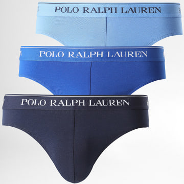 Polo Ralph Lauren - Lote de 3 calzoncillos azul claro azul marino