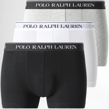 Polo Ralph Lauren - Set di 3 boxer screziati grigio bianco nero