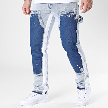 2Y Premium - Jeans regolari con lavaggio blu