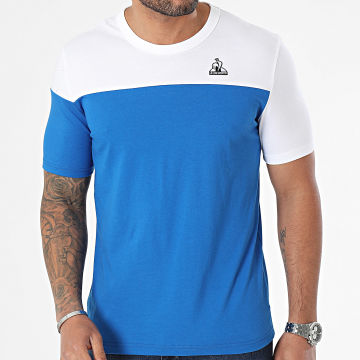 Le Coq Sportif - Camiseta Cuello Redondo Murciélago 2410643 Azul Blanco
